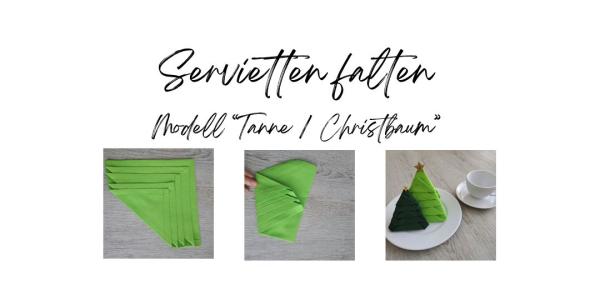 Servietten falten - Tanne/ Christbaum/ Tannenbaum