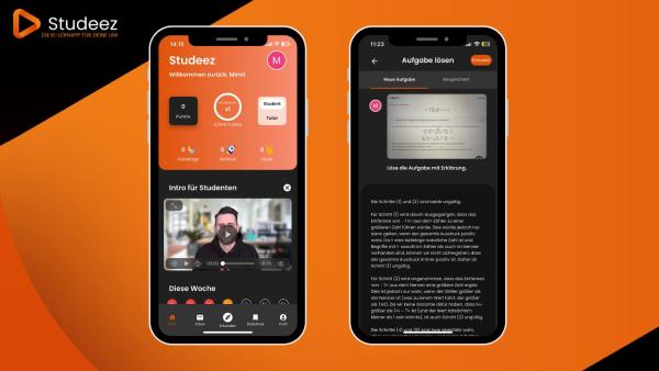 Lernen mit künstlicher Intelligenz: Studeez integriert KI-Tutor in die Lern-App