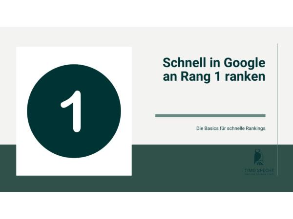 Rang 1 - Die SEO Agentur Specht GmbH erklärt, warum 2024 die oberen Suchergebnisse bei Google so wertvoll sind