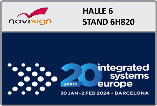 NoviSign stellt aus auf der ISE 2024 in Barcelona