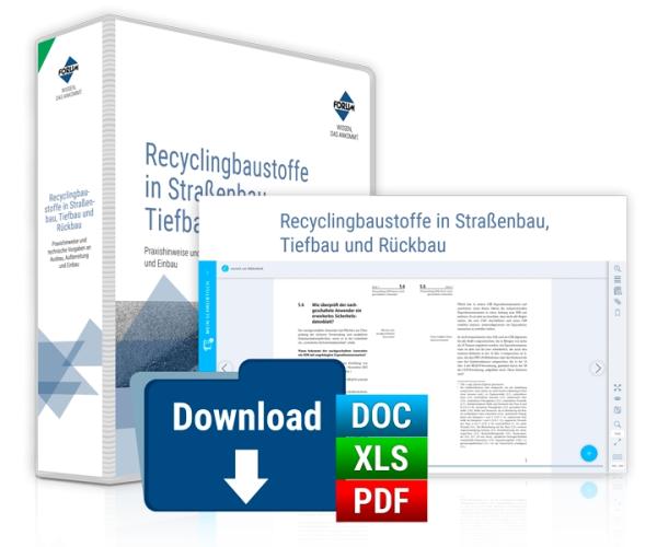 "Recyclingbaustoffe in Straßenbau, Tiefbau und Rückbau"