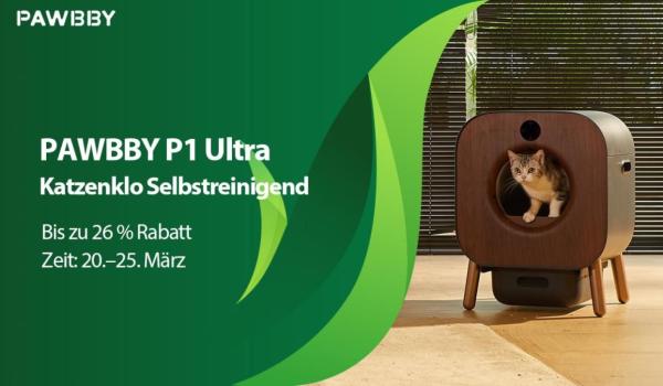 Verpassen Sie nicht die Frühlingsaktion der intelligenten Katzentoilette Pawbby P1 Ultra, nur 499 Euro