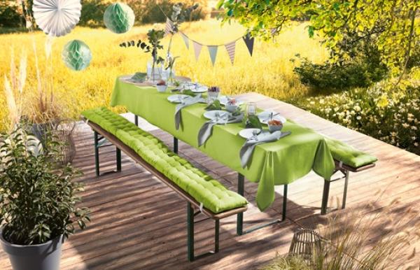Stilvolle Tischwäsche für Garten und Terrasse