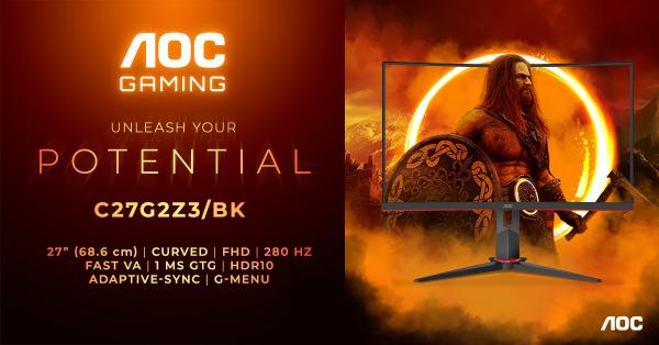 Mit 280 Hz durch die Kurve - der AOC GAMING C27G2Z3/BK