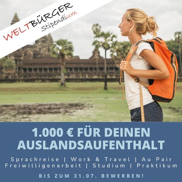 weltweiser-Reisestipendium für diverse Auslandsaufenthalte