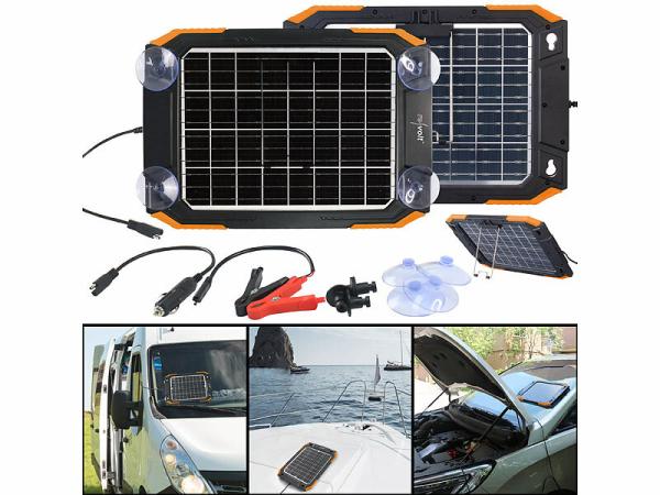 revolt Bifaziales Solar-Ladegerät für Kfz-/Wohnmobil-Batterien