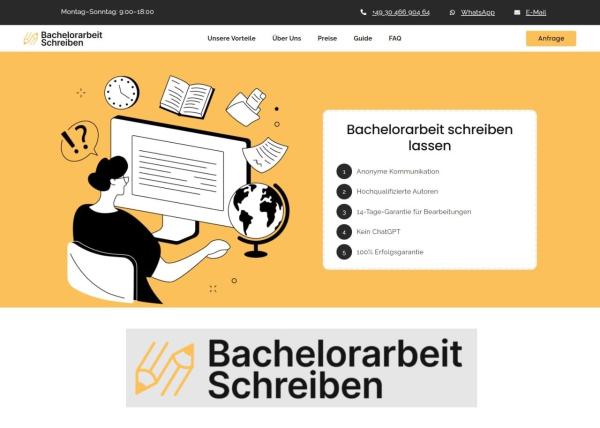 Bachelorarbeitschreiben.de: Professionelle Unterstützung für Ihre Bachelorarbeit