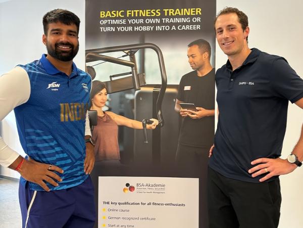 Speerwerfer Sandeep Chaudhary - Basic Fitness Trainer an der BSA-Akademie