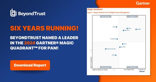 Leader im Gartner Magic Quadrant für PAM 2024