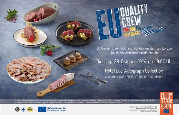 DIE WURSTWAREN DER "EU QUALITY CREW" LADEN ZUM EXKLUSIVEN ABENDESSEN NACH BERLIN