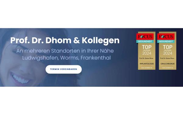 Auch 2024 gehört Prof. Dhom zu den TOP-Experten in der Implantologie und Oralchirurgie