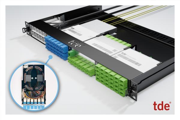 Bis zu 192 LWL-Spleiße auf 1 HE: tde präsentiert tML Spleißmodul 0.5 HE für höchste Packungsdichte kombiniert mit neuer Funktionalität