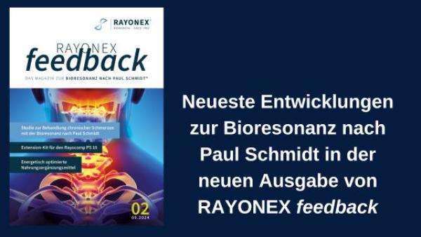 Neueste Entwicklungen zur Bioresonanz nach Paul Schmidt in der neuen Ausgabe von RAYONEX feedback