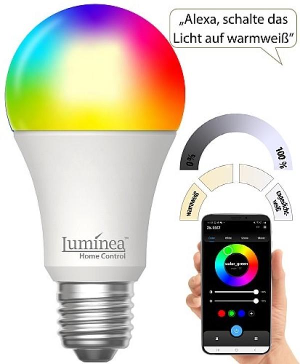 Luminea Home Control Smarte WLAN-LED-Lampe LAV-400.rgbw