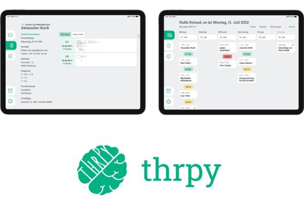 thrpy Software: Erstmals revisionssicheres Arbeiten für Psychotherapeuten auf dem iPad möglich