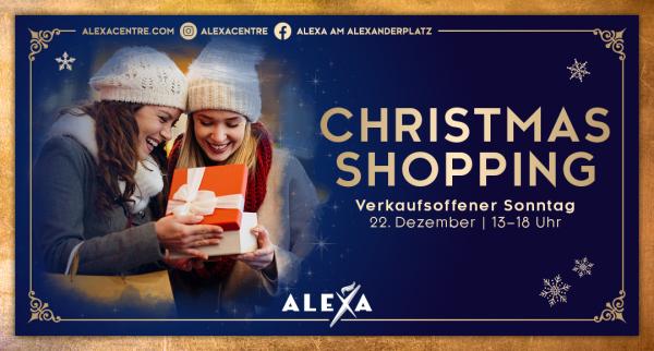 ALEXA lädt am 22. Dezember zum Shoppingsonntag ein