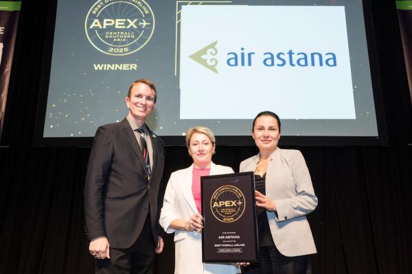 Zur besten Fluggesellschaft Zentralasiens gekürt: Air Astana erhält renommierten APEX Award 2025