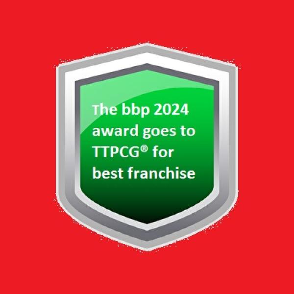 Erneut wird der Franchisegeber TTPCG &reg; mit dem Franchise Award bbp gewürdigt