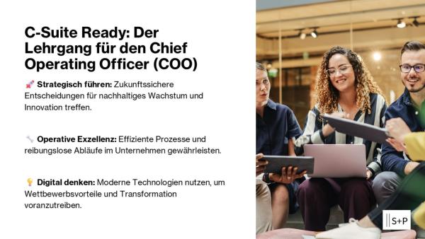 C-Suite Excellence: Der maßgeschneiderte Lehrgang für Chief Operating Officers (COOs)