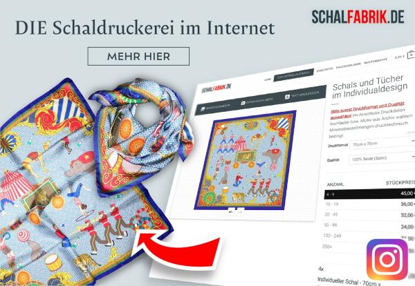 Kunst als Schal oder Tuch? Schalfabrik. de druckt Gemälde, Grafiken und Fotos auf Textil