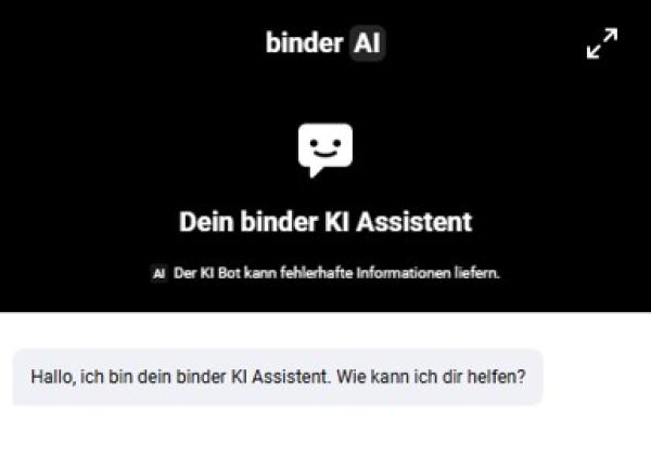 binder führt KI-Chatbot im Kundenservice ein