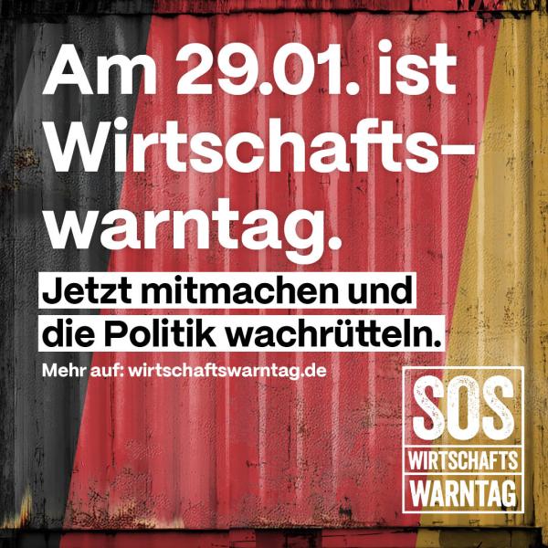 Der Bund der Selbständigen Deutschland e.V. beteiligt sich am bundeweiten Wirtschaftswarntag