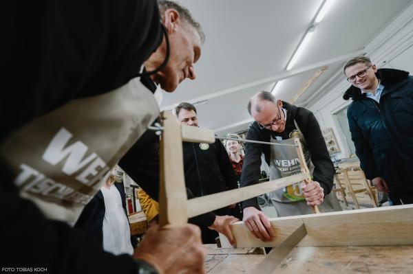 Für "Motivation Handwerk": Ralf Moeller, Friedrich Merz und Jörg Dittrich machten sich für das Handwerk stark!