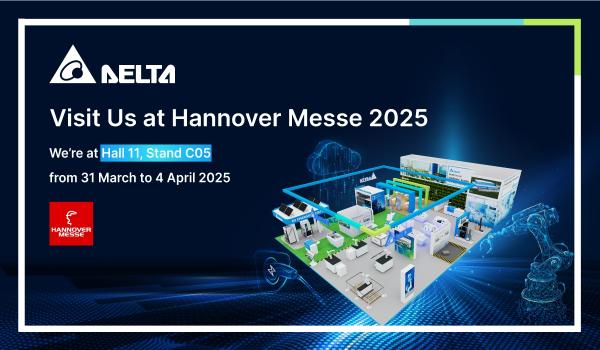 Delta präsentiert fortschrittliche Lösungen für intelligente Industrie und nachhaltige Energie auf der Hannover Messe 2025