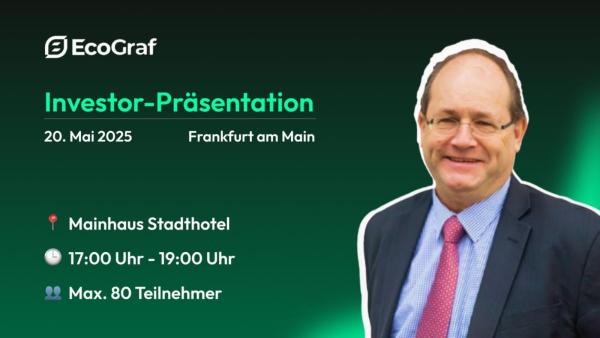 Exklusives Investoren-Event: Treffen Sie EcoGraf-Geschäftsführer Andrew Spinks live in Frankfurt