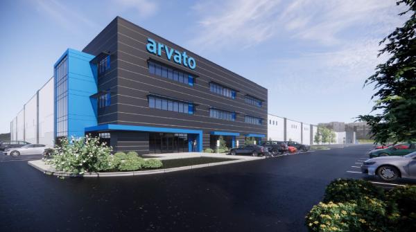 Visualisierung des neuen Arvato-Logistikzentrums in Louisville, Kentucky. Arvato baut US-Präsenz weiter aus