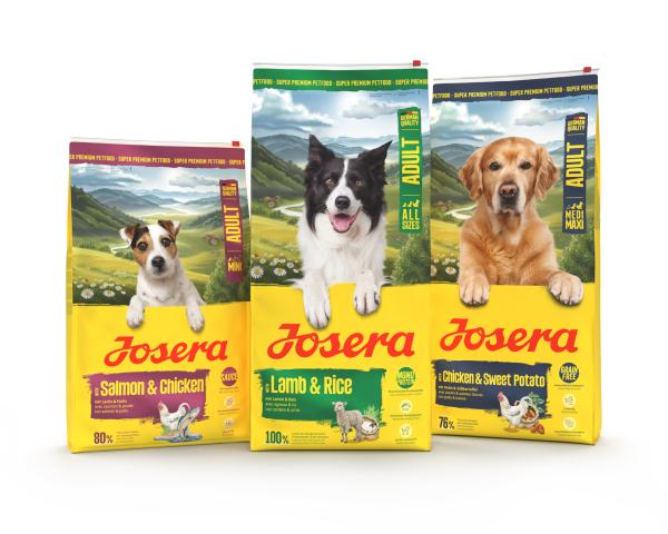 Erneuertes Verpackungsdesign: Mit Fotos echter Hunde in Naturkulissen Josera Petfood führt neues Verpackungsdesign für Hunde-Trockenfutter ein