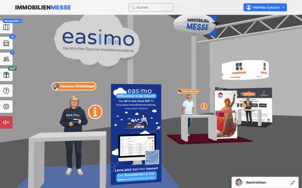 Virtuelle Ausstellung mit interaktiven 3D-Messeständen IMMOBILIENMESSE im Internet