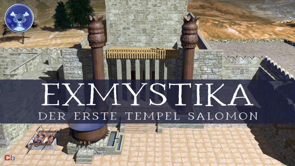 Filmtitel mit 3D-Modell des ersten Tempels EXMYSTIKA: Der erste Tempel Salomon