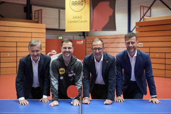 ARAG verlängert auch Partnerschaft mit Timo Boll ARAG bleibt Hauptsponsor von Borussia Düsseldorf