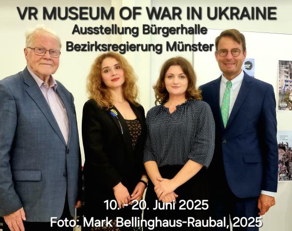siehe Artikel oben Ausstellung "War up close" - VR MUSEUM OF WAR IN UKRAINE in der Bezirksregierung Münster eröffnet