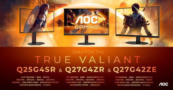 Die neuen AOC GAMING Monitore: wettbewerbsfähige Bildwiederholraten, scharfe 1440p-Auflösung AOC erweitert günstige G4/G42-Serie um hohe Bildwiederholraten
