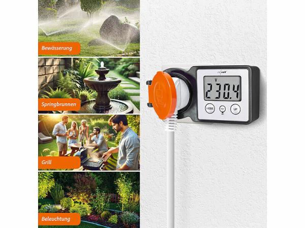 revolt Outdoor-Energiekostenmesser & Stromverbrauchszähler, bis 3.680 Watt, www.pearl.de revolt Outdoor-Energiekostenmesser & Stromverbrauchszähler