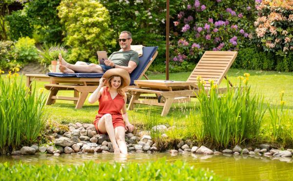 Teak Sonnenliege in Premiumqualität Sommeranfang 2025