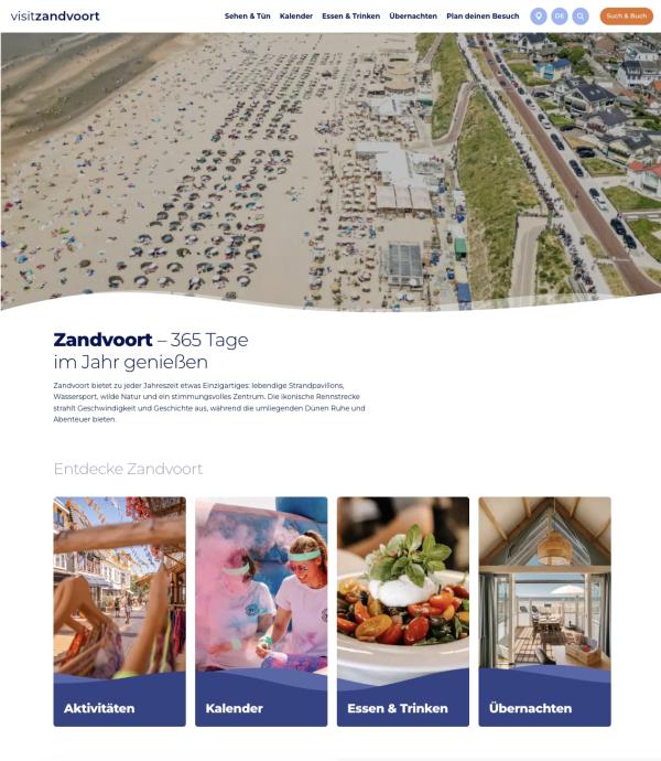 Home Bildschirm Zandvoort Plattform Urlaub in Zandvoort: Badeort bringt brandneue Buchungsplattform an den Start