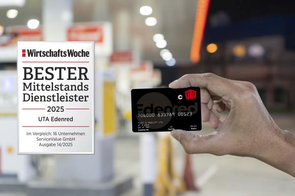 UTA Edenred ist zum fünften Mal in Folge „Bester Mittelstandsdienstleister" im Tankkarten-Segment UTA Edenred zum fünften Mal in Folge bester Dienstleister für den Mittelstand