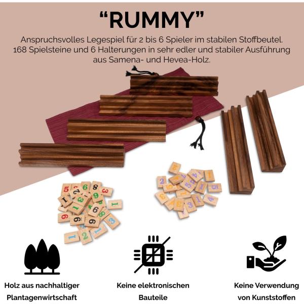 LOGOPLAY stellt Rummy-Varianten in edler Holzoptik vor - Strategischer Spielspaß für die ganze Familie