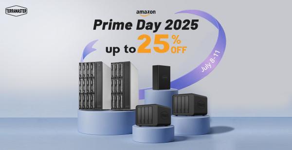 TerraMaster Prime Day Angebote im Juli 2025 Amazon Prime Day 2025: TerraMaster bietet bis zu 25% Rabatt auf verschiedene Speicherlösungen