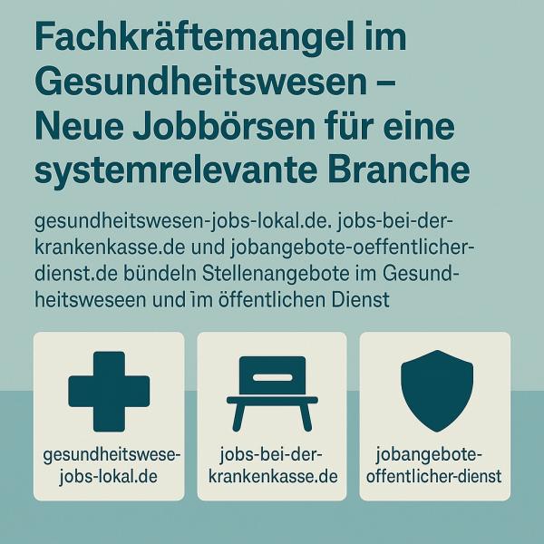 achkräftemangel im Gesundheitswesen – Neue Jobbörsen für eine systemrelevante Branche Fachkräftemangel Gesundheit - Neue Jobportale starten