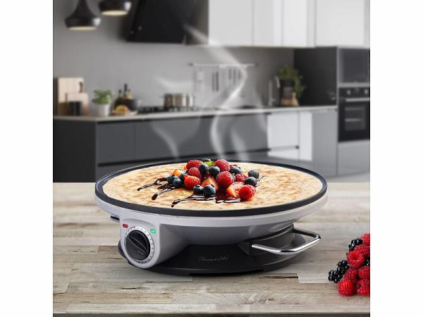 Rosenstein & Söhne XXL-Crêpes-Maker PKM-500, Antihaftbeschichtung, 1.200 Watt, Ø 32 cm, www.pearl.de Rosenstein & Söhne XXL-Crepes-Maker PKM-500