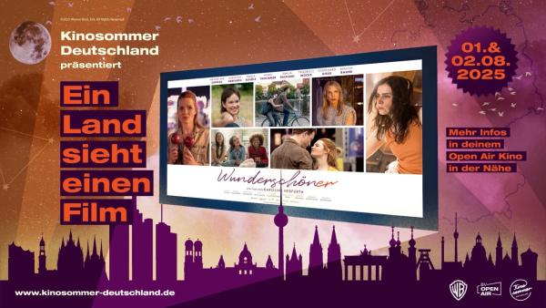 "Ein Land sieht einen Film", in diesem Jahr "Wunderschöner" am 1. und 2. August Großes Kino: Menschen und Geschichten unter freiem Himmel zusammenbringen