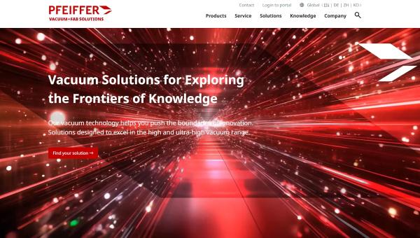 Die neue Webseite von Pfeiffer Vacuum+Fab Solutions. Pfeiffer Vacuum+Fab Solutions präsentiert neue globale Webseite