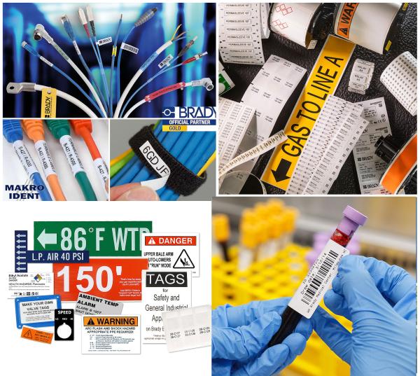 Brady Etiketten für Thermotransferdrucker - Vielfalt für Industrie & Labor