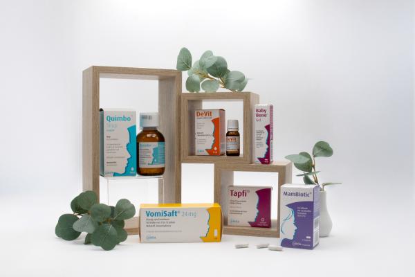 Einige Produkte aus dem sich stetig erweiternden Portfolio von Pädia. © Pädia Pädia - zehn Jahre Partner für die Kindergesundheit