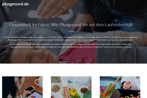 Gesund leben, gesund bleiben: Plusgesund im Porträt