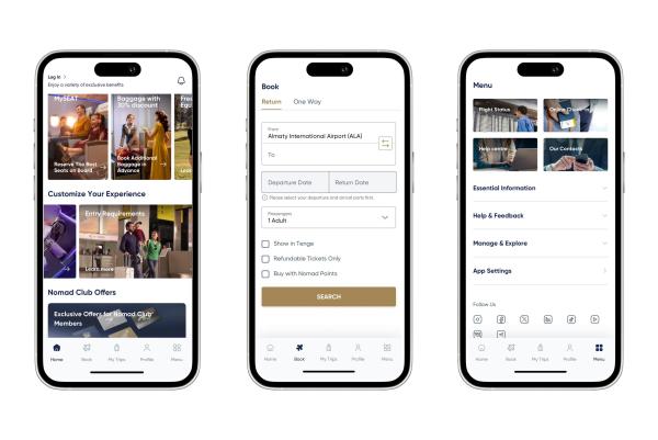 Air Astana hat ihre App weiterentwickelt und zusätzlich verbessert. Einfachere Handhabung und mehr Funktionen: Air Astana erweitert mobile App